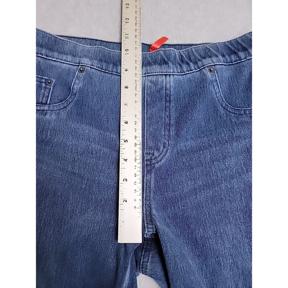 Spanx Jeans Womens Large 30x29 Skinny Mid Rise Light Blue Stretch Modern City - Picture 7 of 15